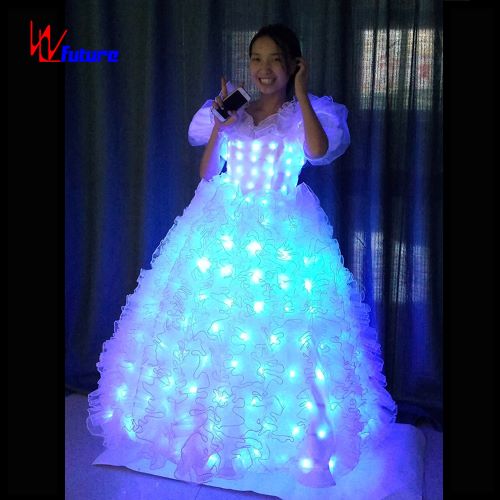 A wedding dress that glows