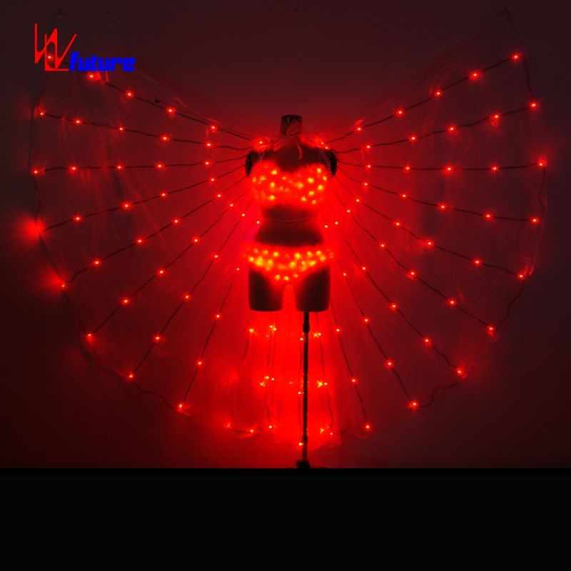 Futuristic sexy LED glowing costume prop ISIS archangel wings performance Wear young girl's dress LED sexy costume WL-186