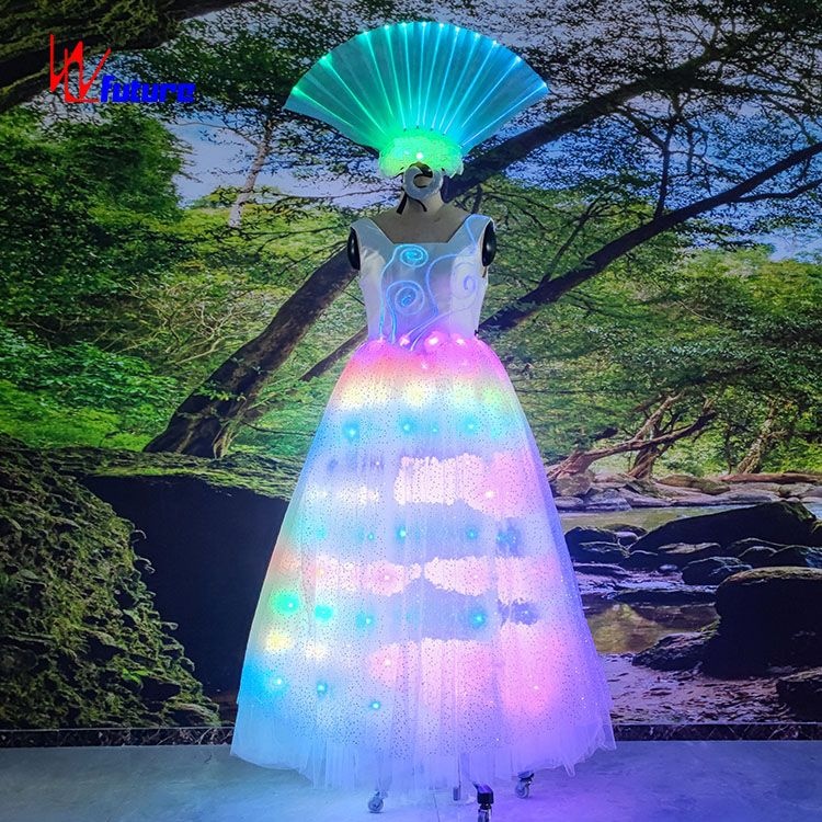 Colorful luminous long dress