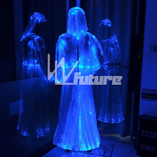 Fiber-optic glowing Arab clothing