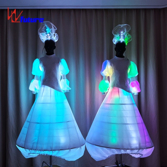 Stilt led luminous headwear dress skirt
