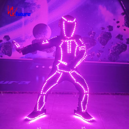 创意令人眼花缭乱的科技爆发LED光舞蹈服装