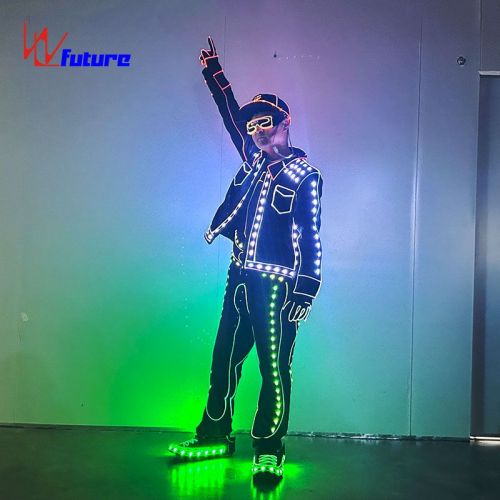 LED fiber optic light dance costume