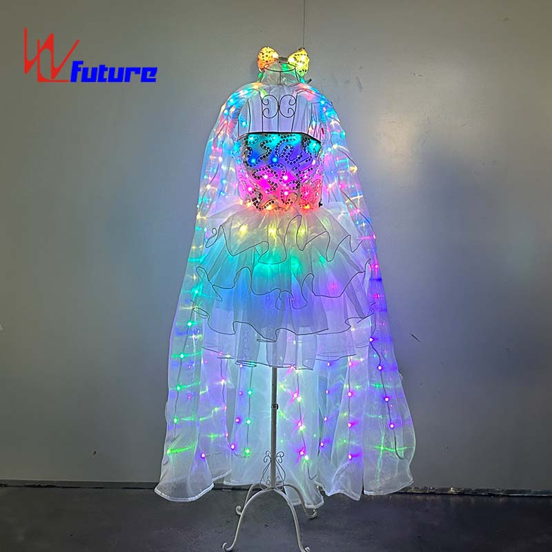 Creative LED top skirt suit