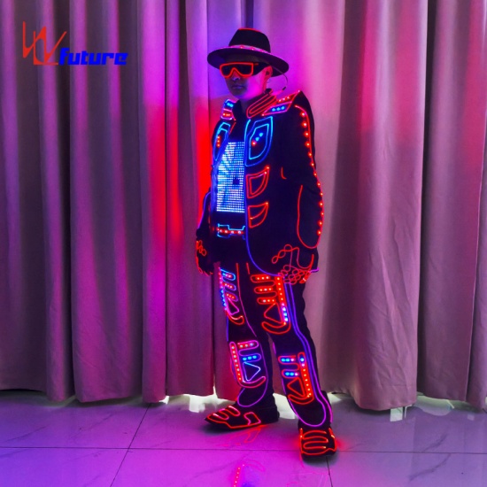 光纤led几何发光西装套装