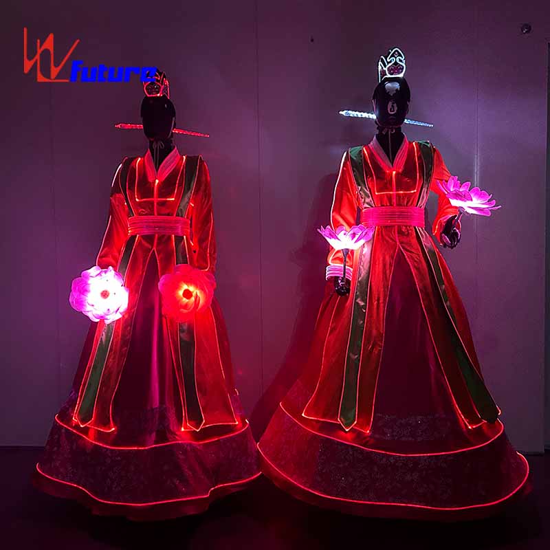 Creative optical fiber luminous Korean ethnic performance costume