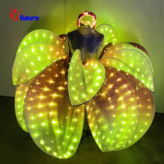 The opening ceremony of the art festival illuminated flower petals dance dress