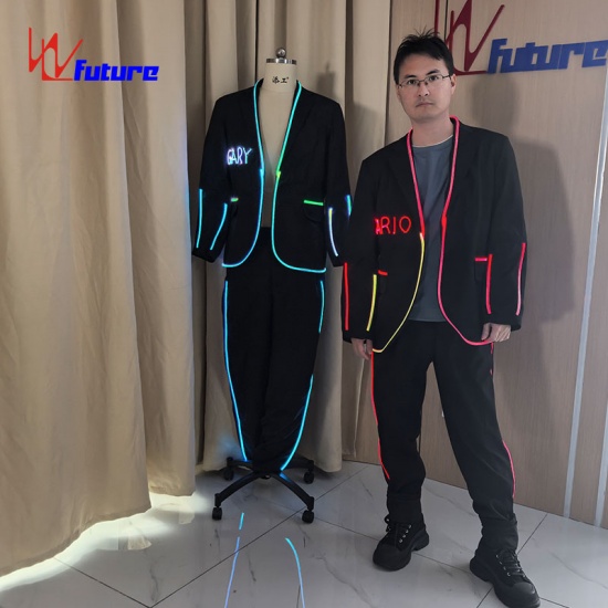 Fiber optic luminous suit letter suit