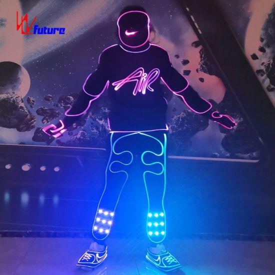 全彩LED光纤发光个性舞蹈服装