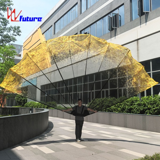 黑金大型孔雀尾扇