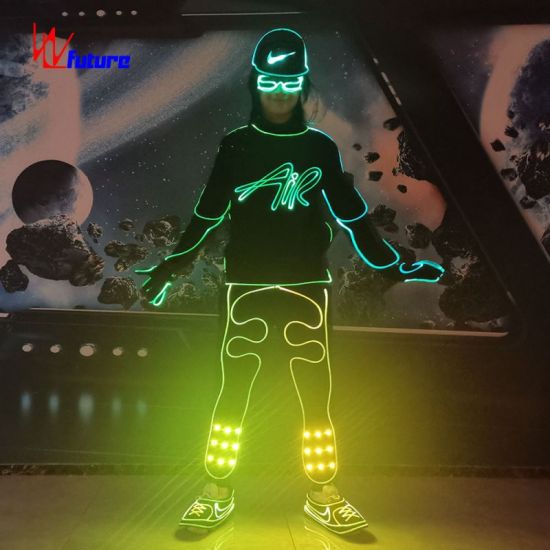 Full color light creative fiber optic dance performance costume