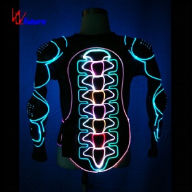 Future full-color LED clothing Human skeleton outline light emitting fiber clothing WL-135