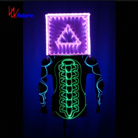 Future full-color luminescent costume Remote wireless programming control Hellwarrior headdress performance costume WL-136A