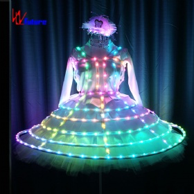 LED裙发光时尚女性短裙性感芭蕾裙子LED服装花瓣头饰WL-140