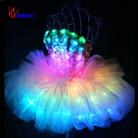 未来LED发光短裙拉丁舞裙子舞台演出蓬蓬裙WL-143