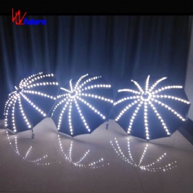Future LED luminous props White luminous umbrella stage props striped umbrella WL-162