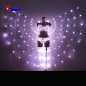 Futuristic sexy LED glowing costume prop ISIS archangel wings performance Wear young girl's dress LED sexy costume WL-186