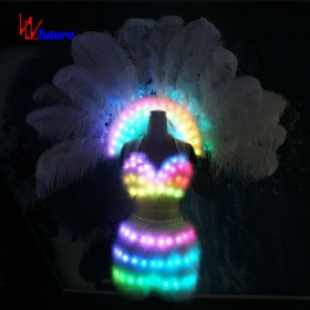 Future ISIS LED Luminous wings sexy belly dance performance costume Brazilian Carnival Halloween Swan tail feather wings WL-187B