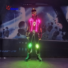 Future magic color light costume fashion boy hip-hop hip-hop costume stage performance LED light costume WL-305