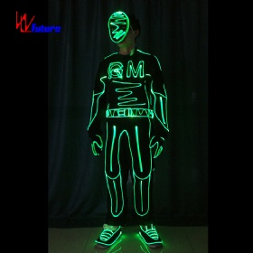 Programmable panchromatic fiber Bragg grating dance costume LED light Boys group Dance costume Dance performance Rave costume WL-244