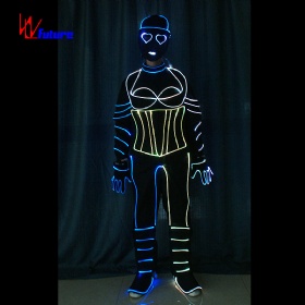 未来发光服装在黑暗的衣服发光 led tron 服装LED西装秀锐舞的衣服WL-245