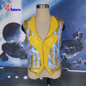 Luminescent gold jacket LED clothing