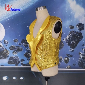 Luminescent gold jacket LED clothing