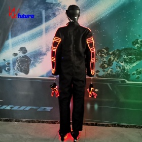 Luminous dancer rave costume