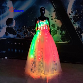 Luminous slip dress