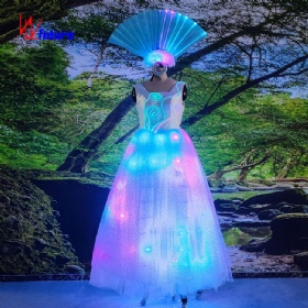 Colorful luminous long dress