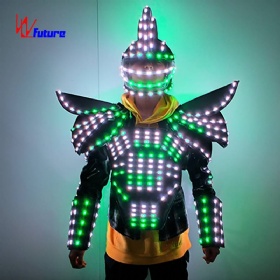 led luminous robot costume