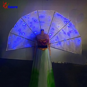 Full color luminous peacock fan