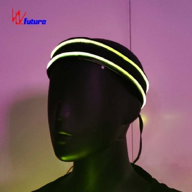 Fiber optic color luminous headband