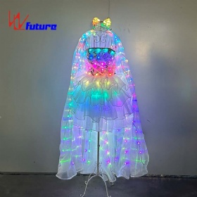 Luminous Capes & Colorful Strapless Skirts