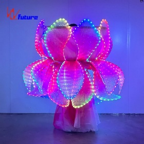 LED luminous flower petal dress