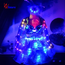 Popular colorful LED glowing exotic dance skirts WL-35