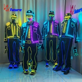 Led programmable electric light dance hip hop dance costume