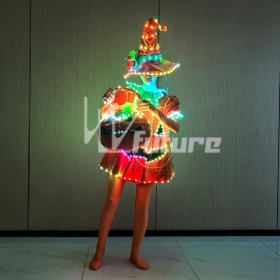 LED illuminated pumpkin lantern dress