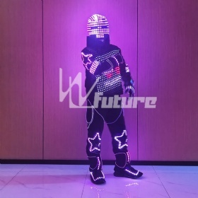 Fiber-optic LED illuminated display screen dance costume