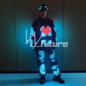 LED illuminated display clothing