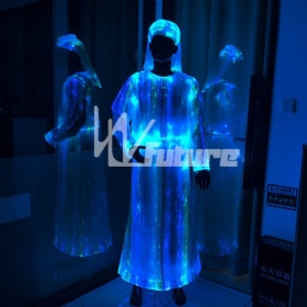 Fiber-optic glowing Arab clothing