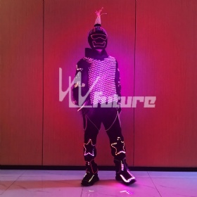 LED光纤发光赛博朋克舞蹈服装