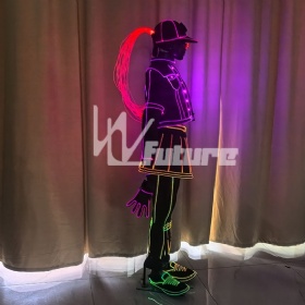LED fiber optic light-emitting dance costume