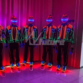 LED fiber optic light-emitting dance costume