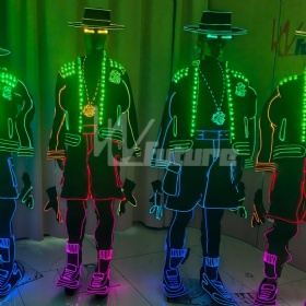 Fiber-optic LED dance costume