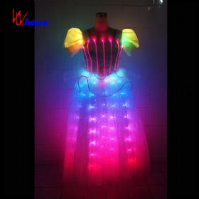 Led light gown glow-in-the-dark colorful programmable control luminous chorus skirt WL-41