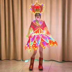 LED lighting flower fairy dress