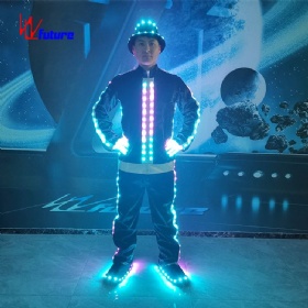 全色变色LED发光夜光舞蹈服装迈克杰克逊舞蹈服WL-60
