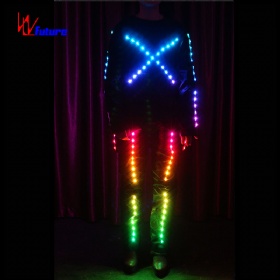 Programmable panchromatic LED grating dance costume group LED electric light dance costume dance performance rave costume WL-80