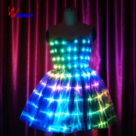 全彩 led 发光性感抹胸芭蕾舞裙舞台聚会服装WL-90